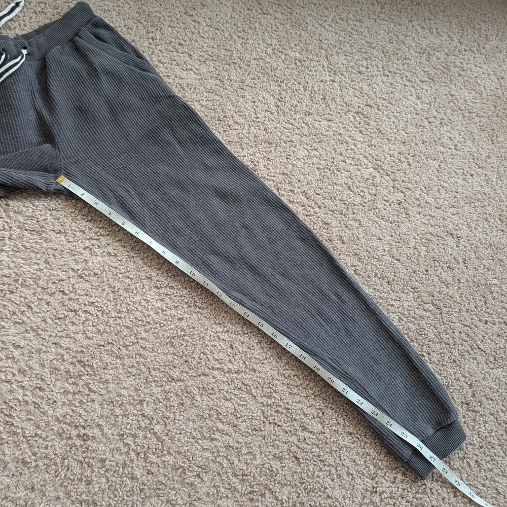 Aerie Charcoal Gray Ribbed Lounge Jogger Sweatpants Size Small - Picture 8 of 9